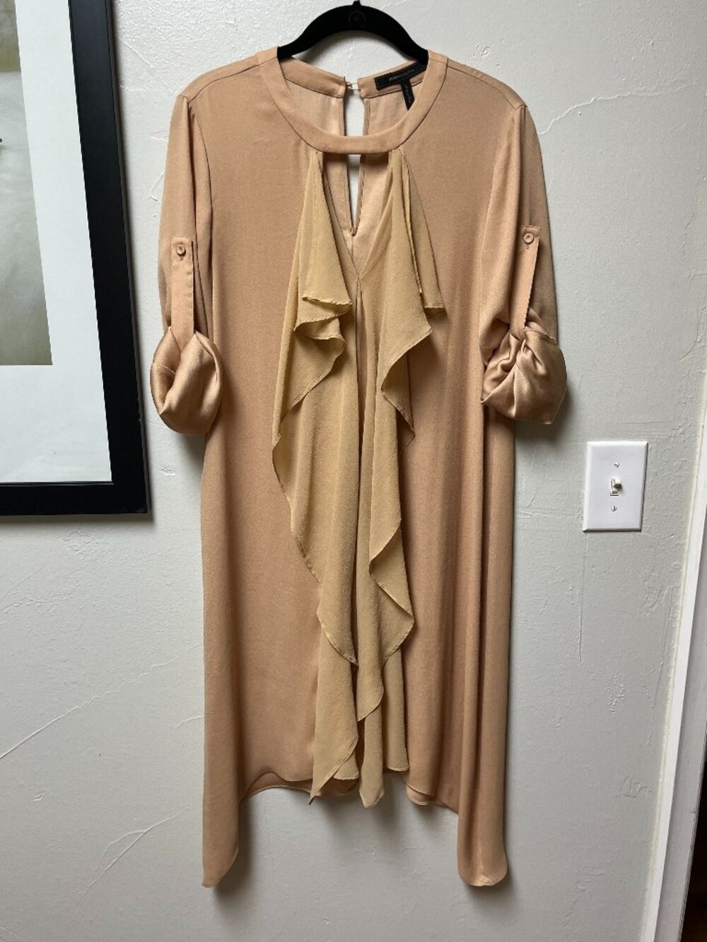Flowy Light Ginger colored BCBGMaxAzria dress XS
